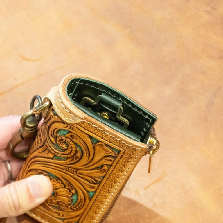 GROUND Filigree タン×エメラルドグリーン:中面・上から